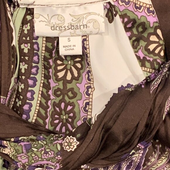 Dress Barn S Polyester Satin Sleeveless Twist Neck Top Multicolor Paisley 199B - Picture 5 of 7